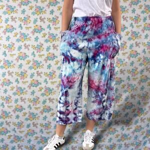 Grade & gather Upcycled ice dyed cropped pants